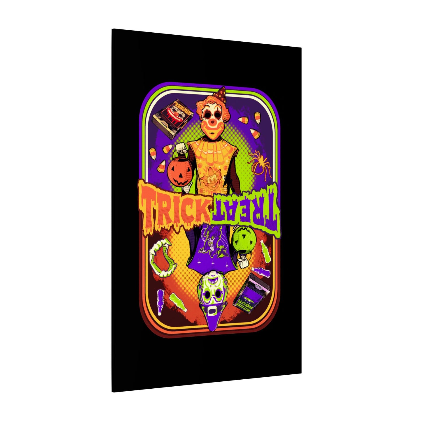 As Above So Below Retro Halloween Matte Canvas Stretched
