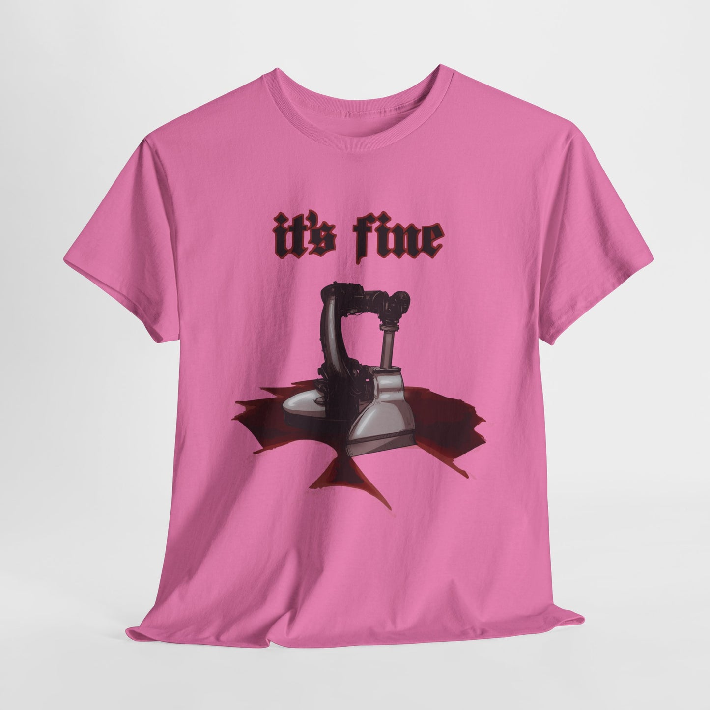 Fluid Leak Robot Unisex Heavy Cotton Tee