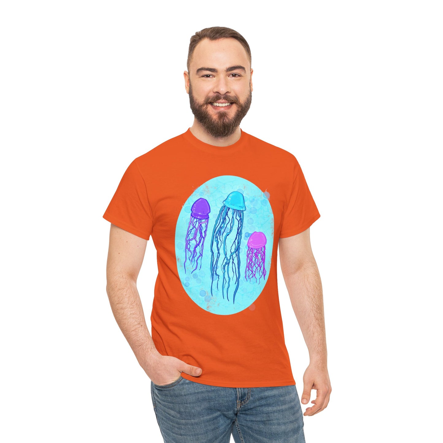 Jellyfish Varieties Unisex Heavy Cotton Tee