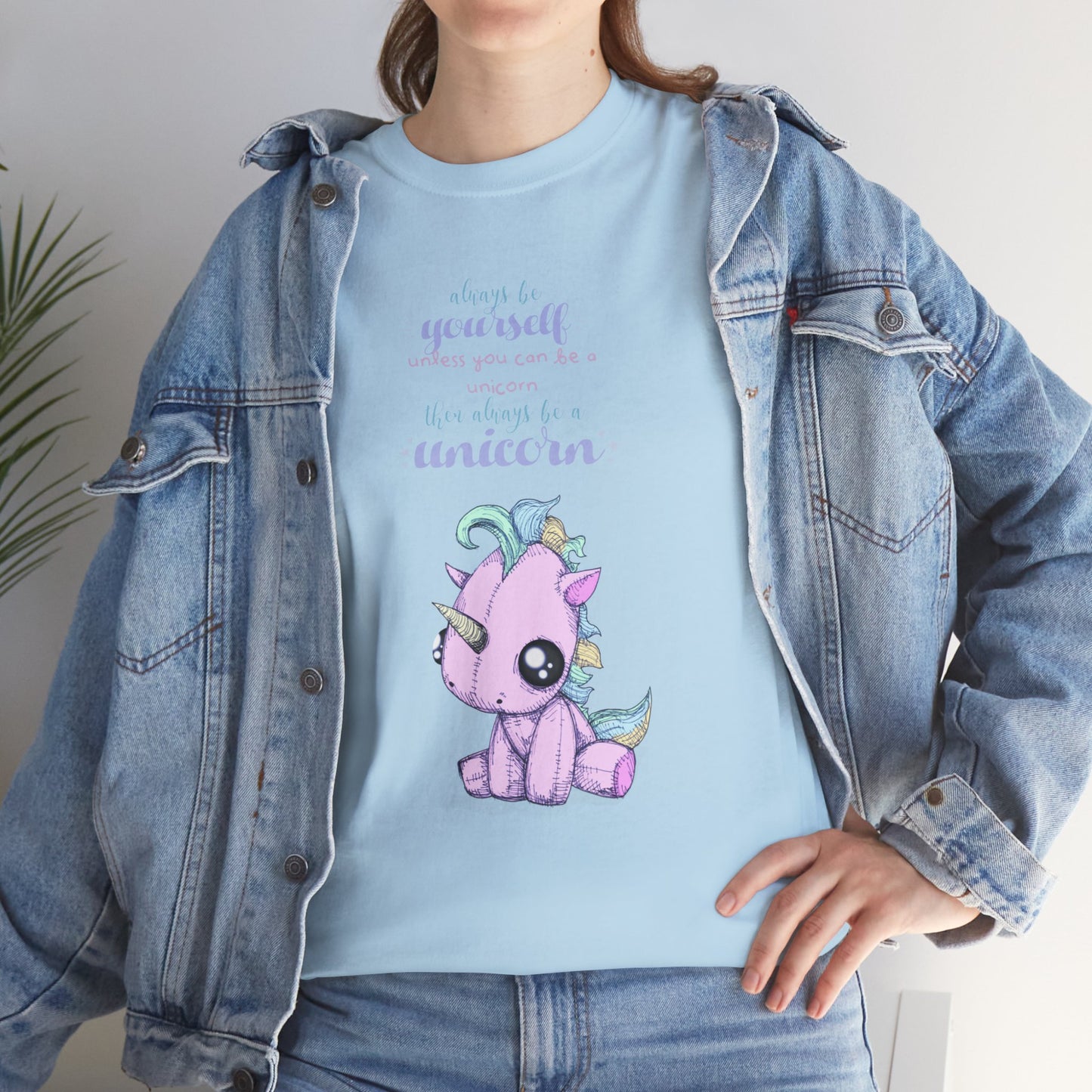 Be Yourself Unicorn Unisex Heavy Cotton Tee
