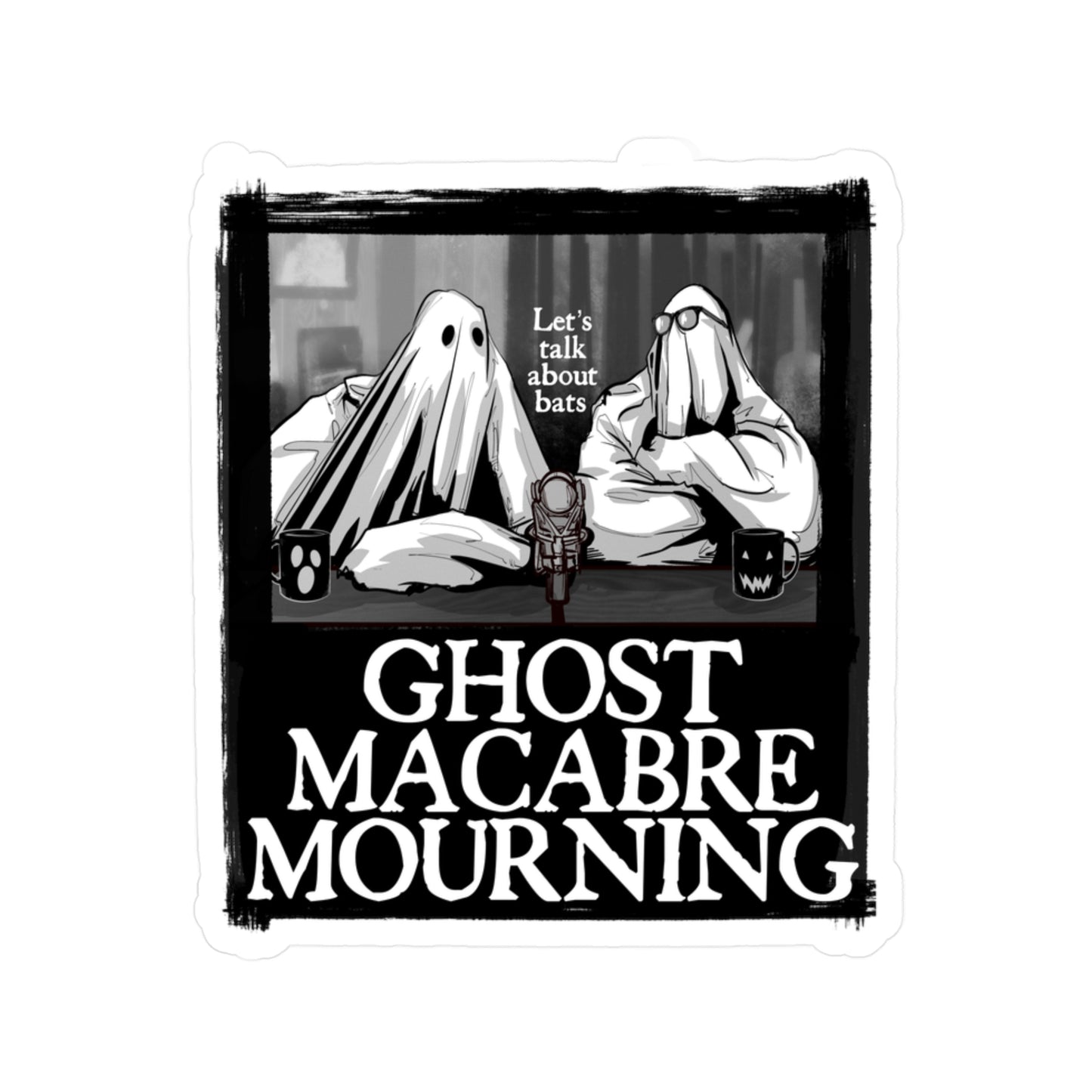 Ghost Macabre Mourning Kiss-Cut Vinyl Decal