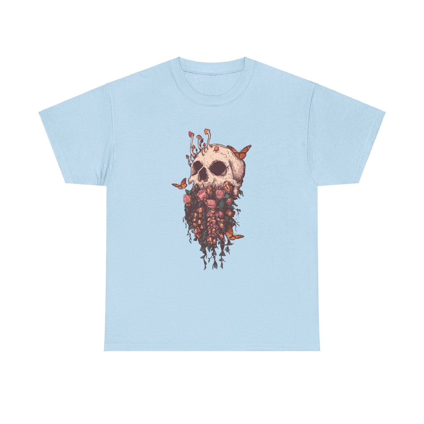 Elemental Skull Nature Unisex Heavy Cotton Tee