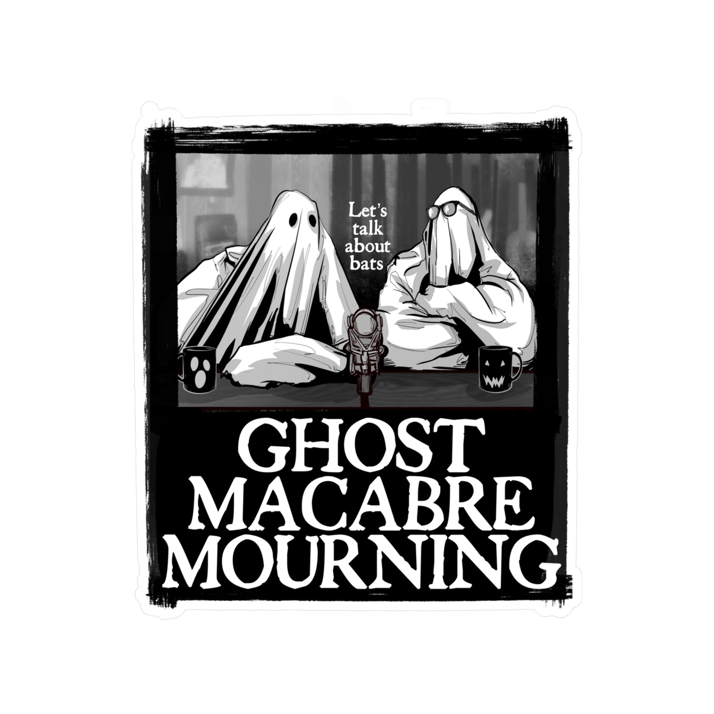 Ghost Macabre Mourning Kiss-Cut Vinyl Decal