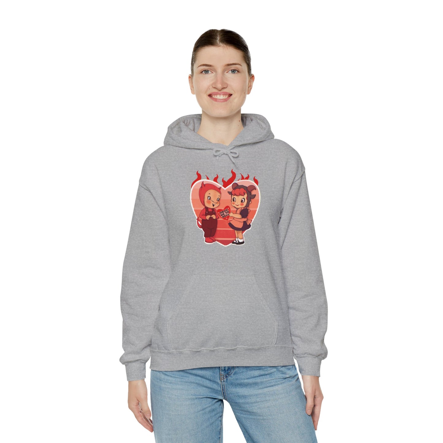 Love Is Hell Unisex Heavy Blend Hooded Sweatshirt