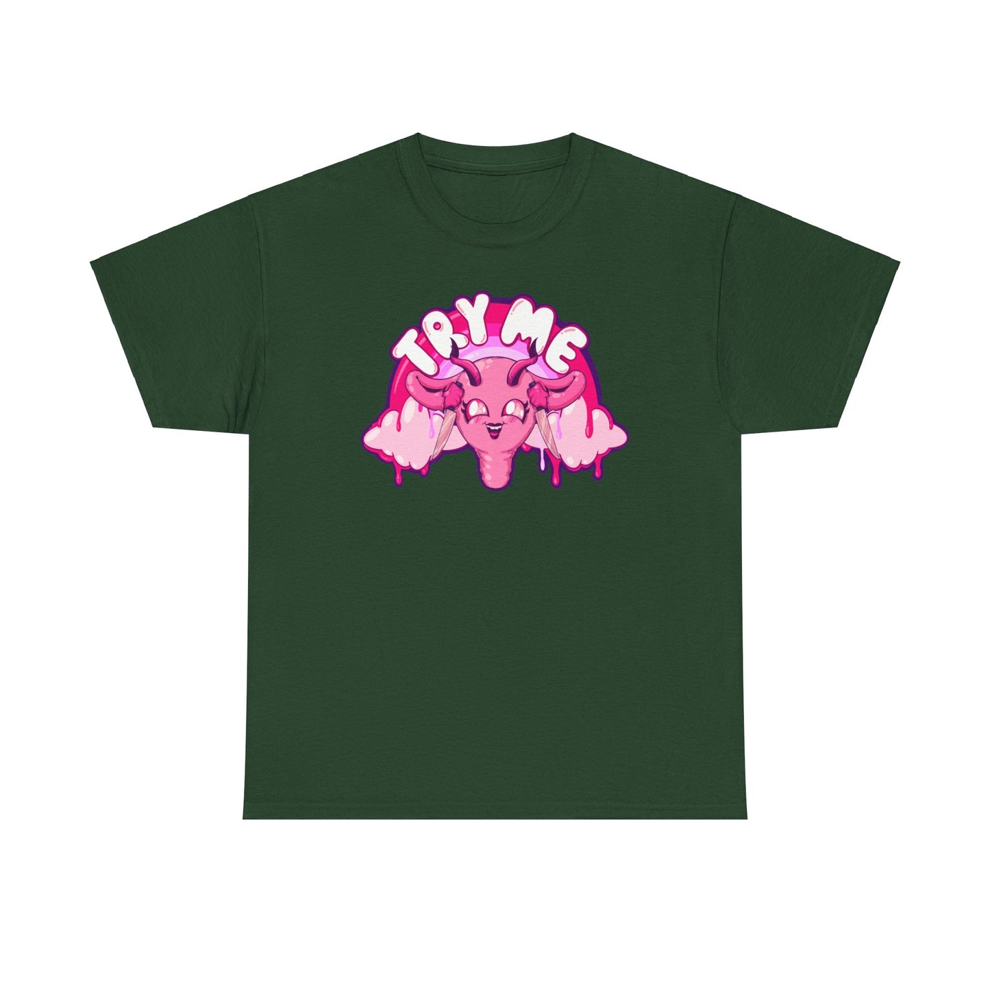 Try Me Uterus Unisex Heavy Cotton Tee