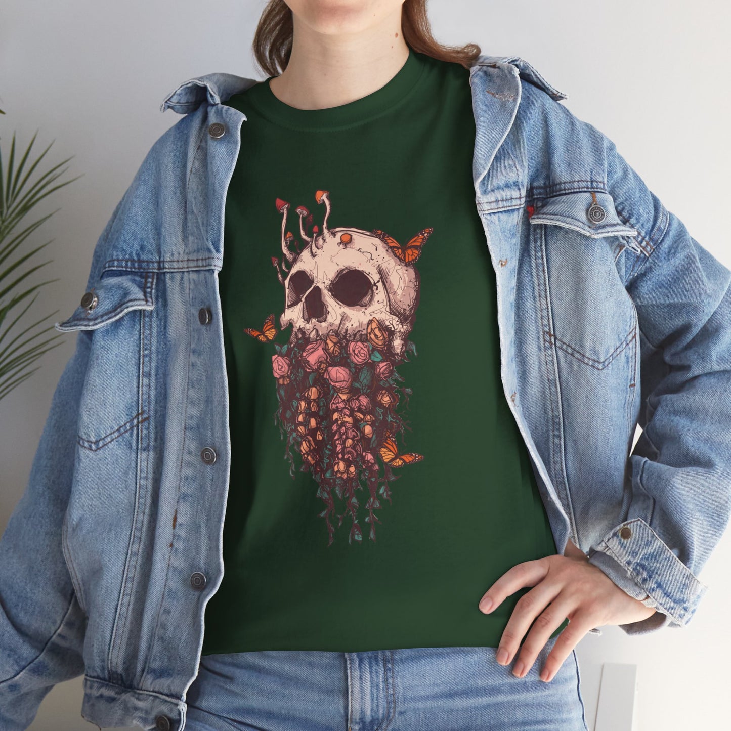 Elemental Skull Nature Unisex Heavy Cotton Tee