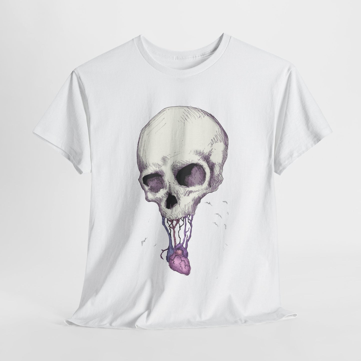 Skull Heart Unisex Heavy Cotton Tee