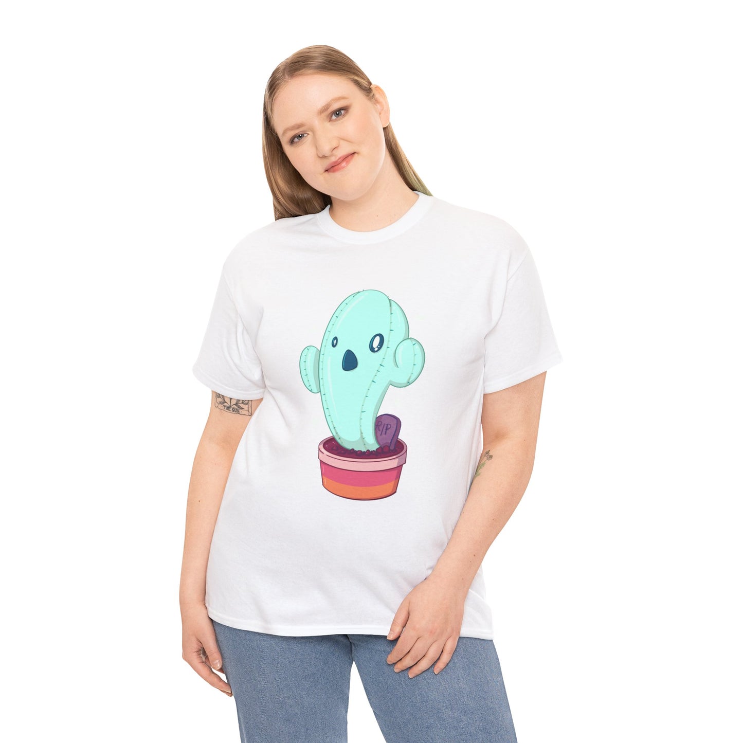 Spooky Succulent Unisex Heavy Cotton Tee