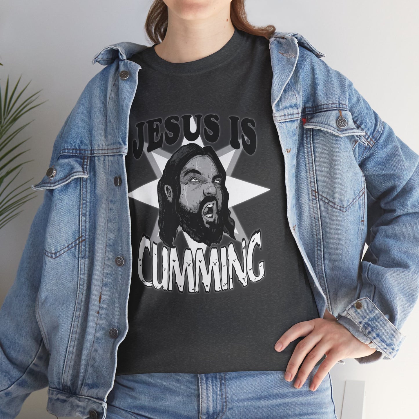 Jesus Is Cumming Unisex Heavy Cotton Tee