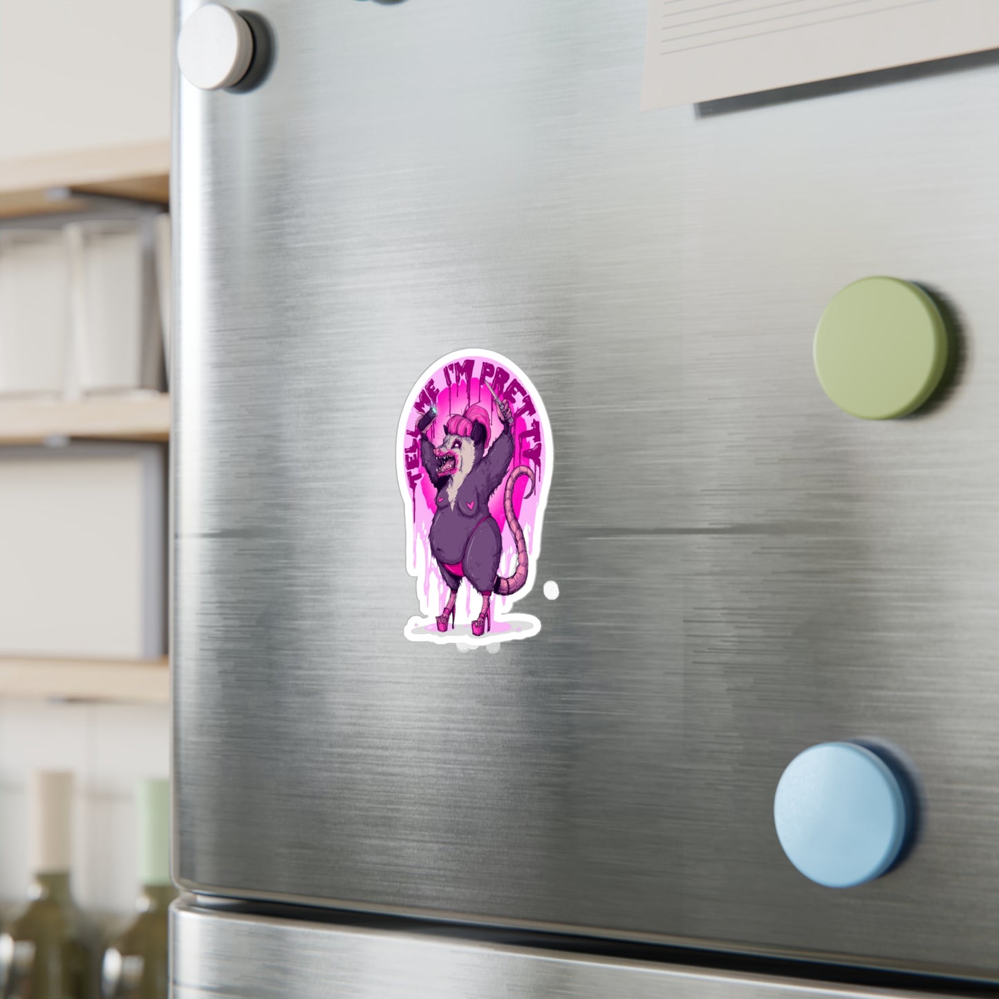 Pretty Opossum Kiss-Cut Vinyl Decal