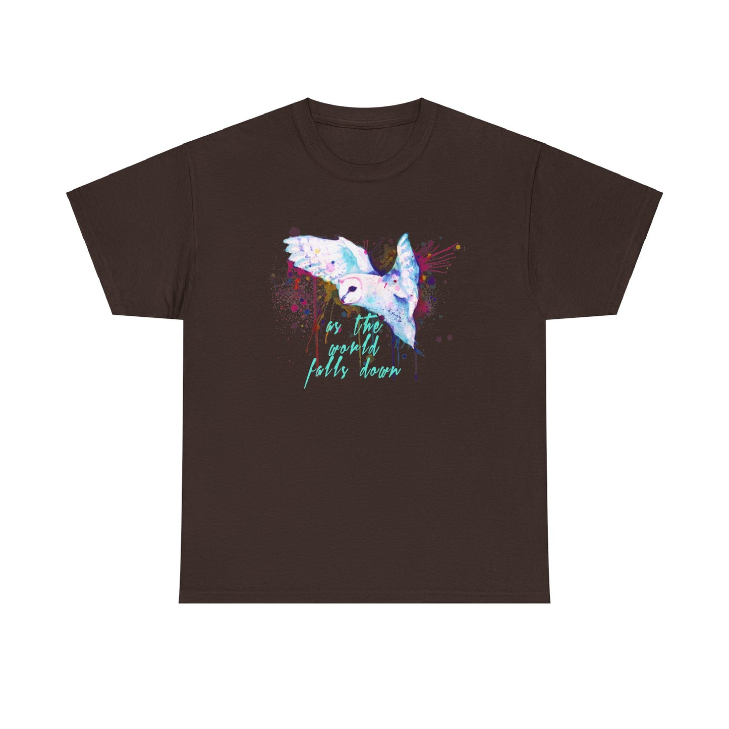 Rainbow Barn Owl (Goblin Variant) Unisex Heavy Cotton Tee