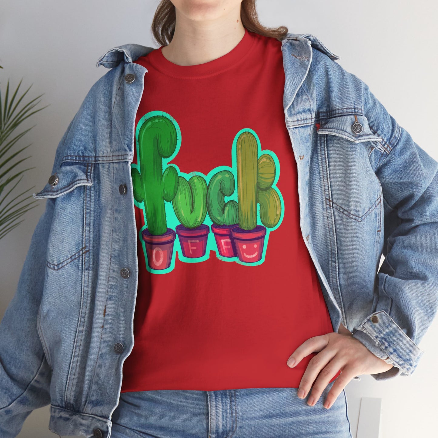 Rude Succulents Unisex Heavy Cotton Tee