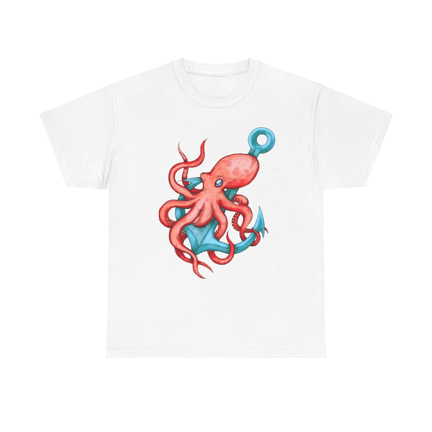 Octopus Anchor Unisex Heavy Cotton Tee