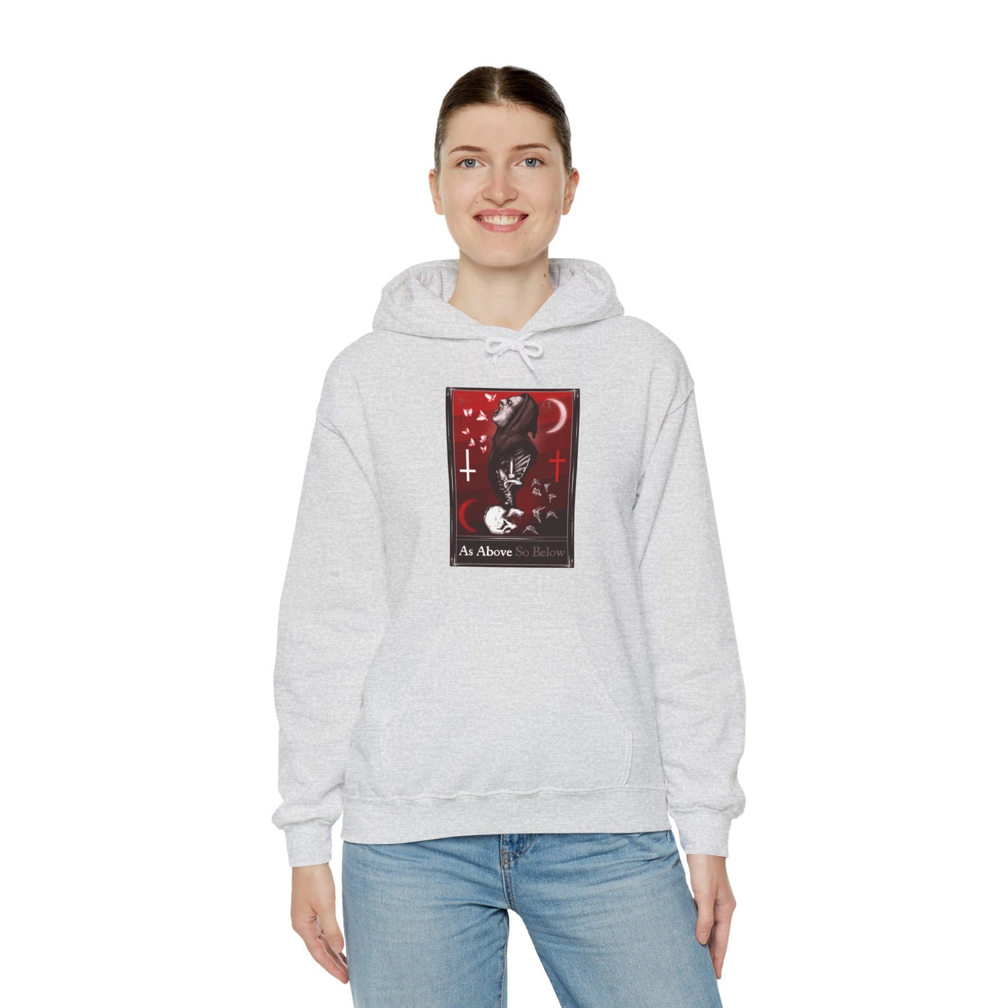 As Above So Below Tarot Unisex Heavy Blend Hooded Sweatshirt