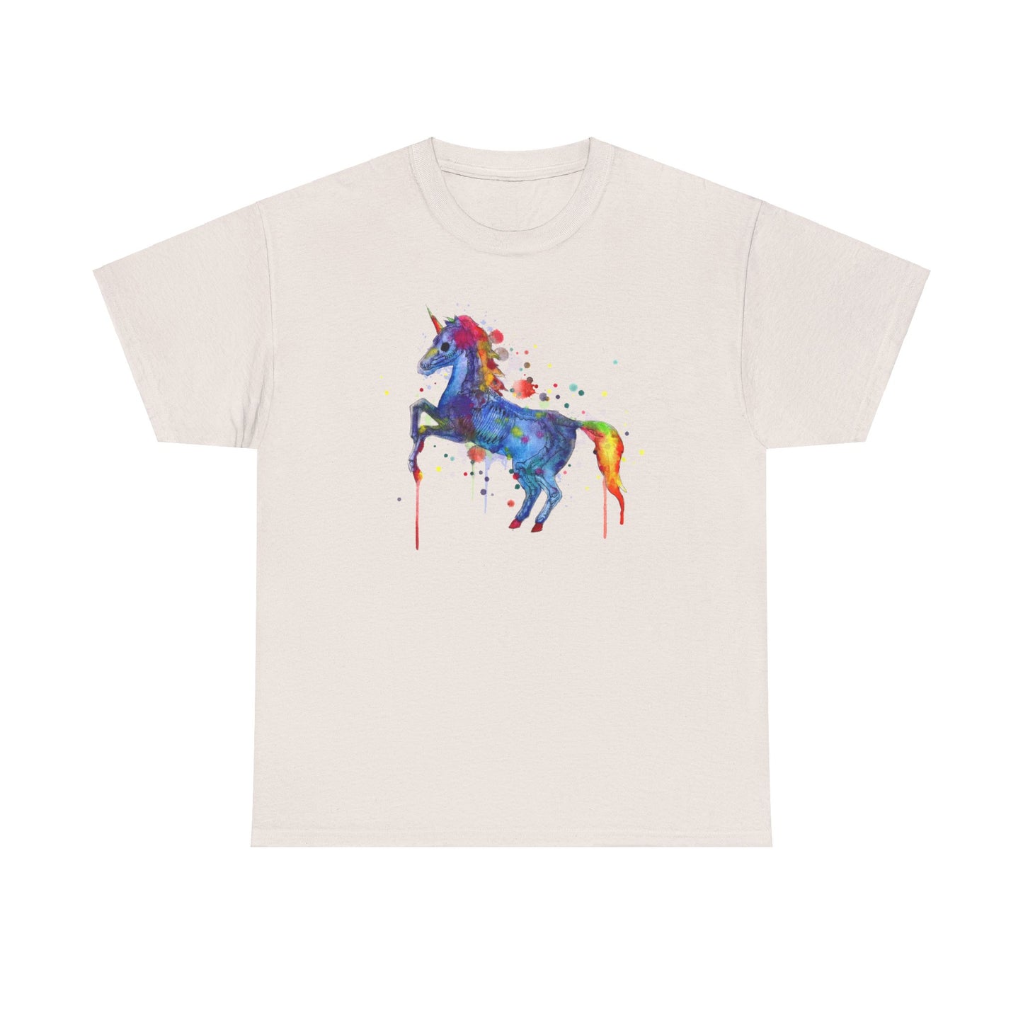 Unicorn Skeleton Unisex Heavy Cotton Tee