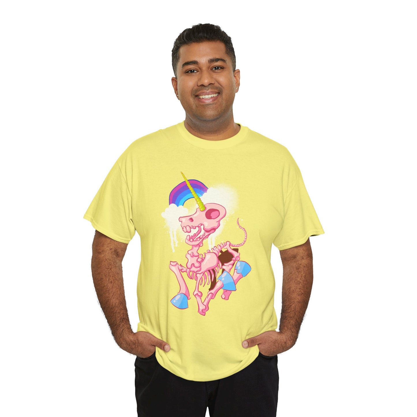 Unicorn Skeleton 2 Unisex Heavy Cotton Tee
