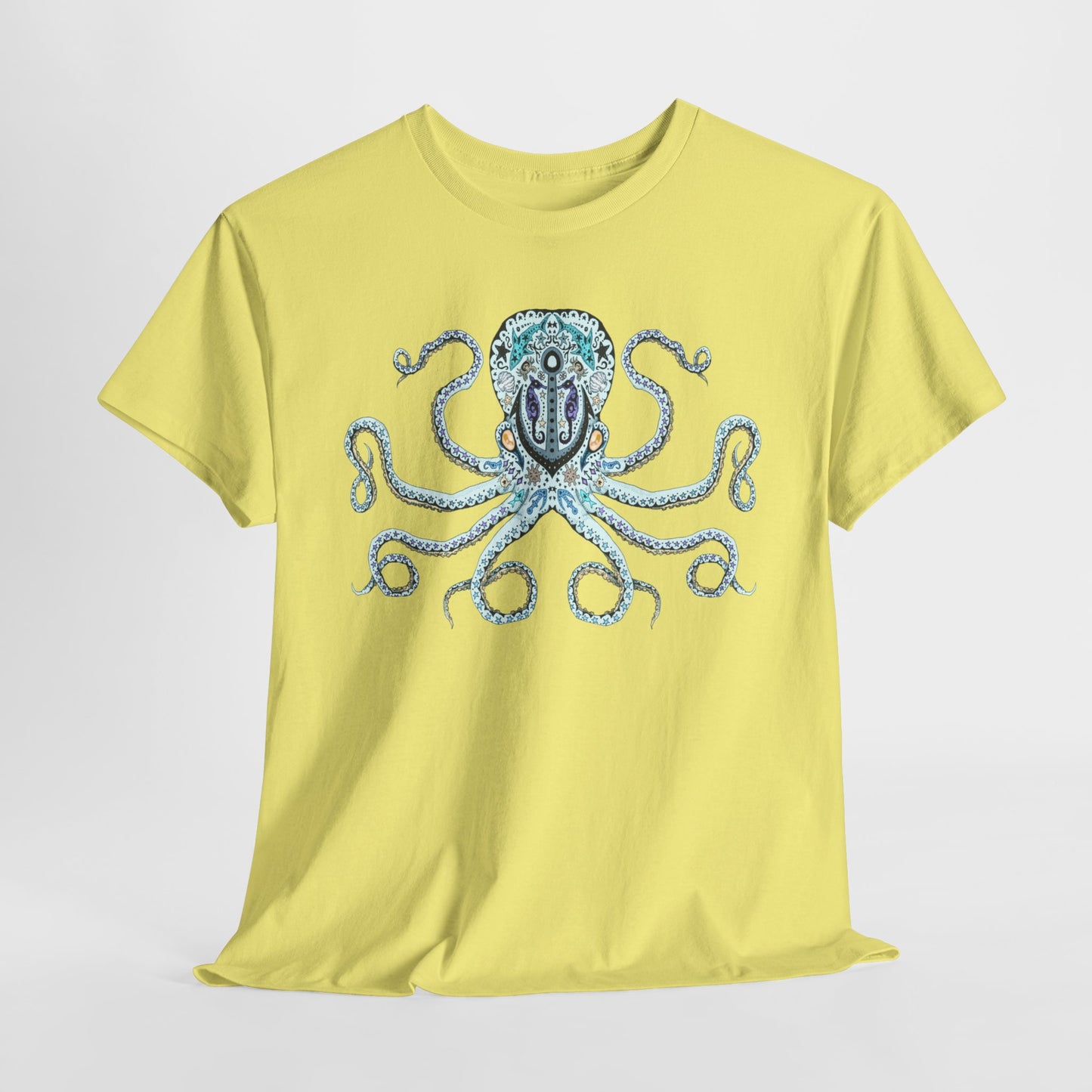 Octopus Sugar Skull Unisex Heavy Cotton Tee