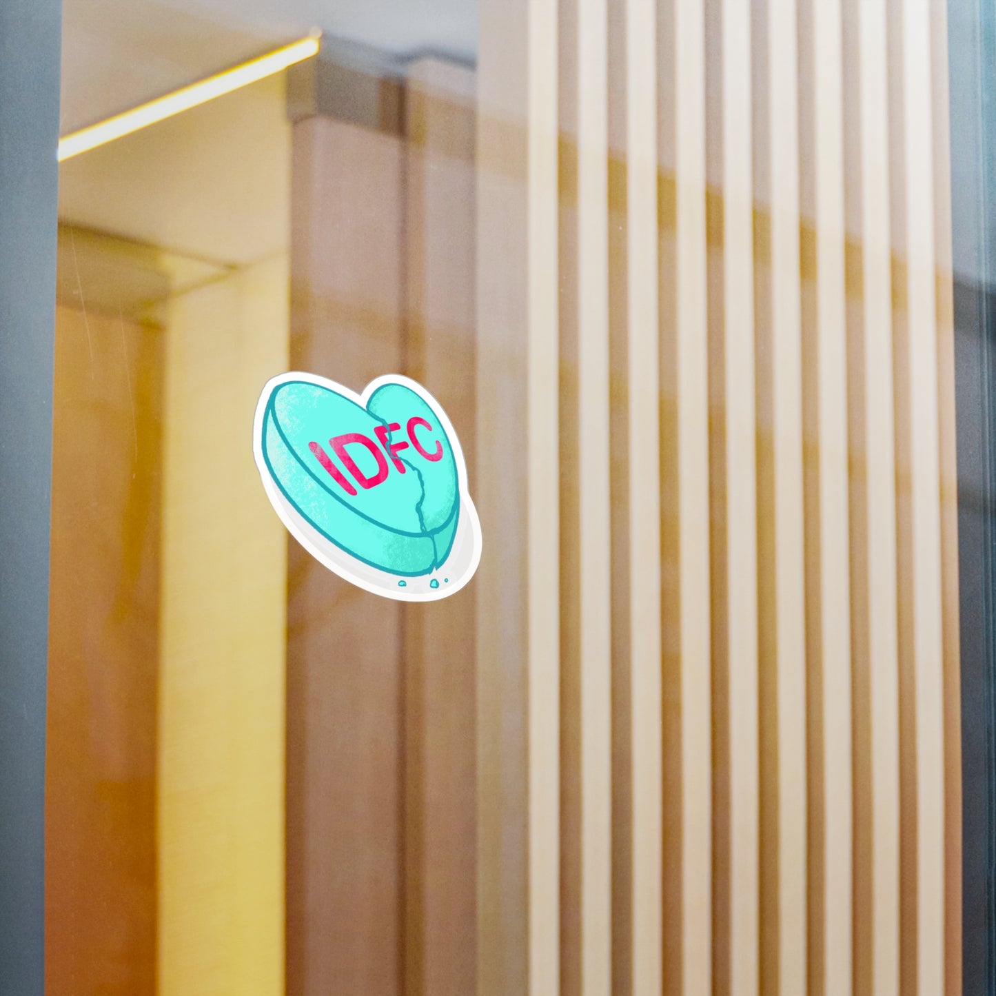 IDFC Heart Kiss-Cut Vinyl Decal