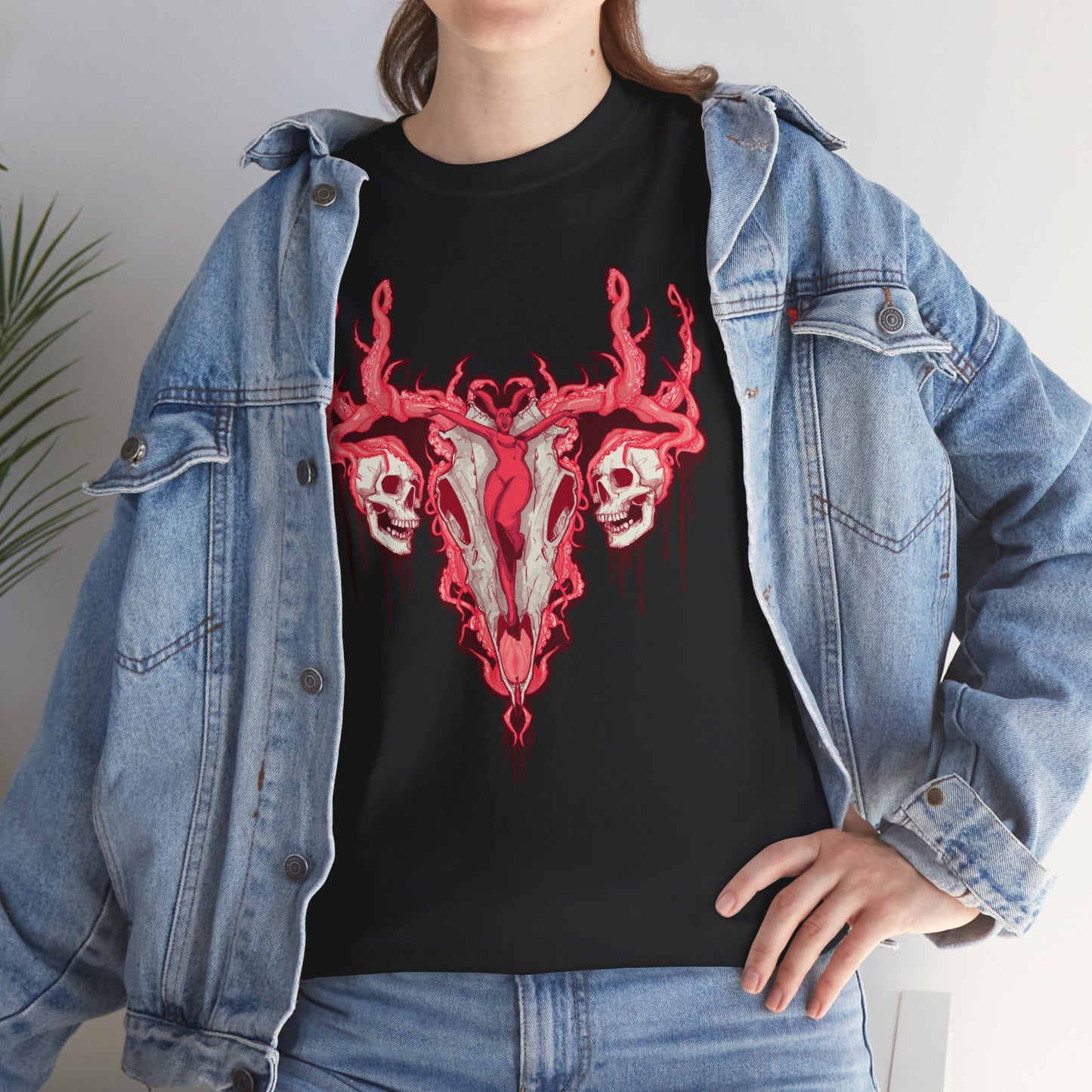 Uterus From Hell Unisex Heavy Cotton Tee