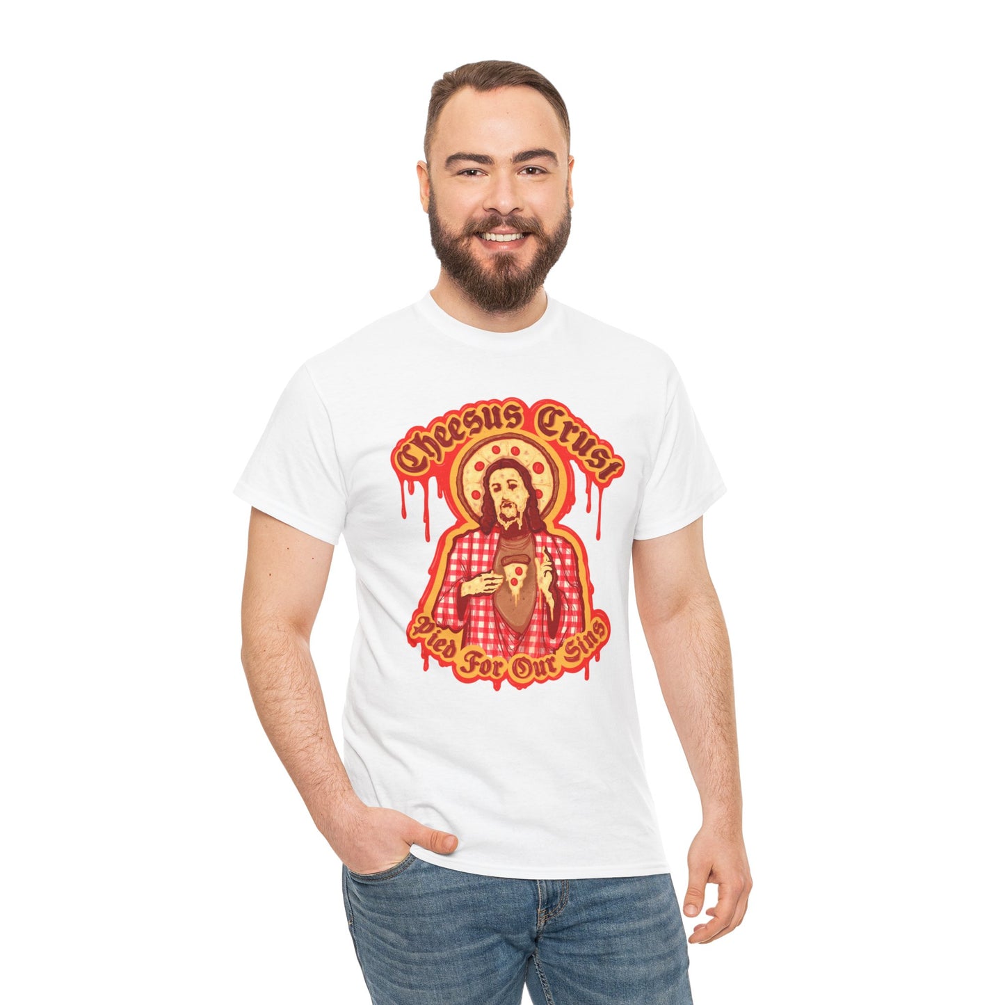 Cheesus Crust Unisex Heavy Cotton Tee