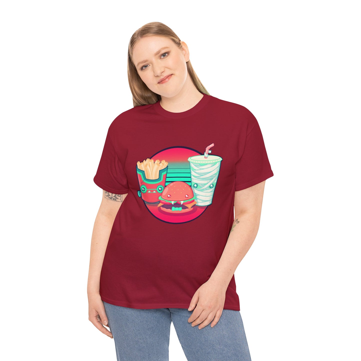 Spooky Fast Food Unisex Heavy Cotton Tee