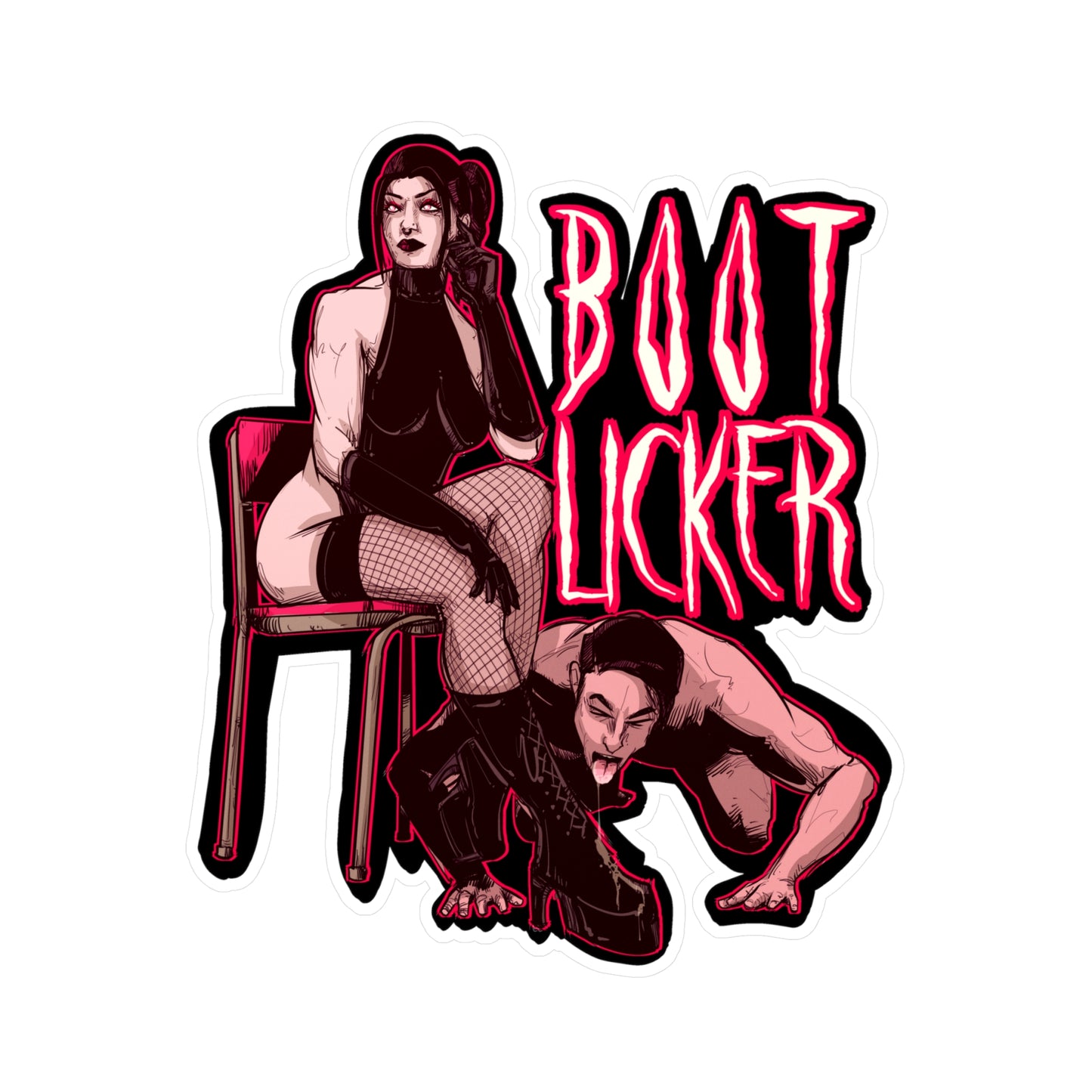 Boot Licker Kiss-Cut Vinyl Decal