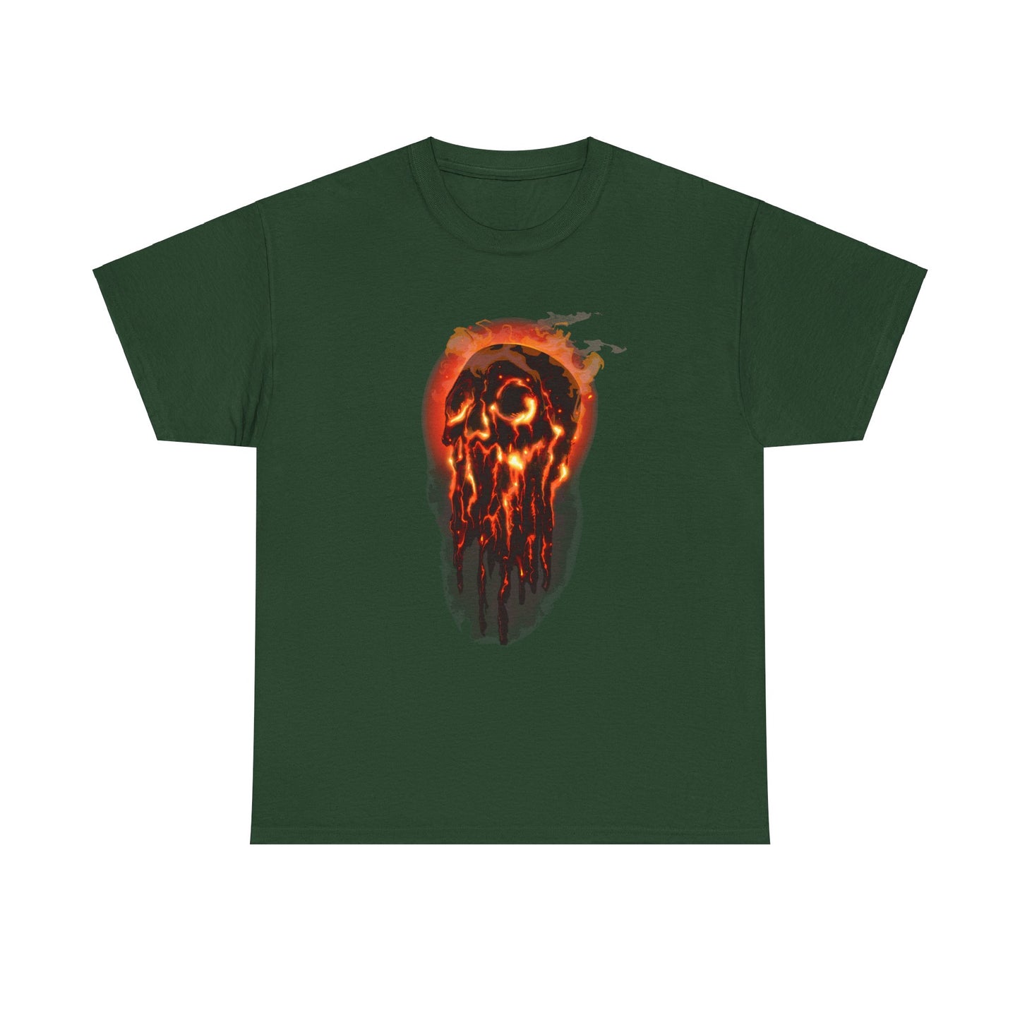 Elemental Skull Fire Unisex Heavy Cotton Tee