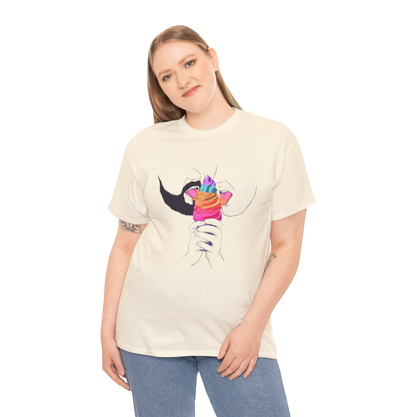 Gay Ice Cream Unisex Heavy Cotton Tee