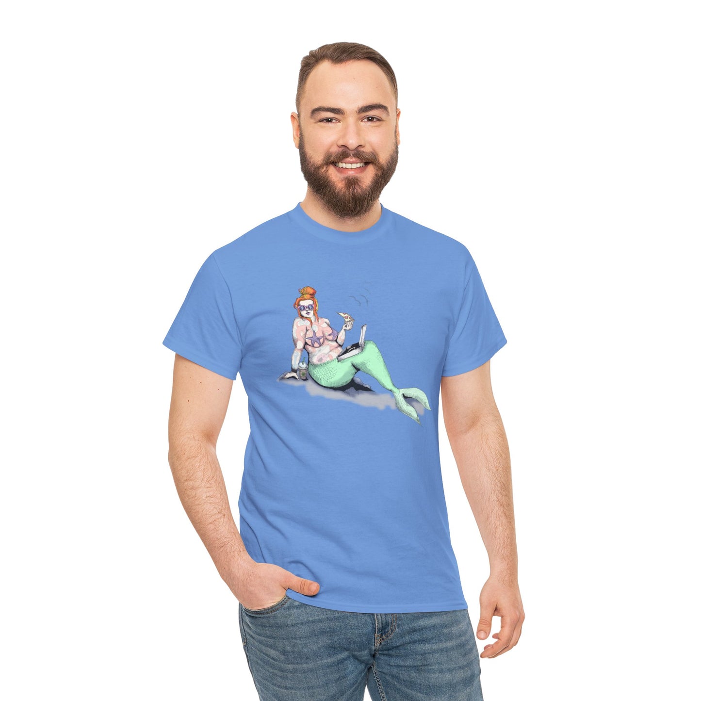 Pizza Mermaid Unisex Heavy Cotton Tee