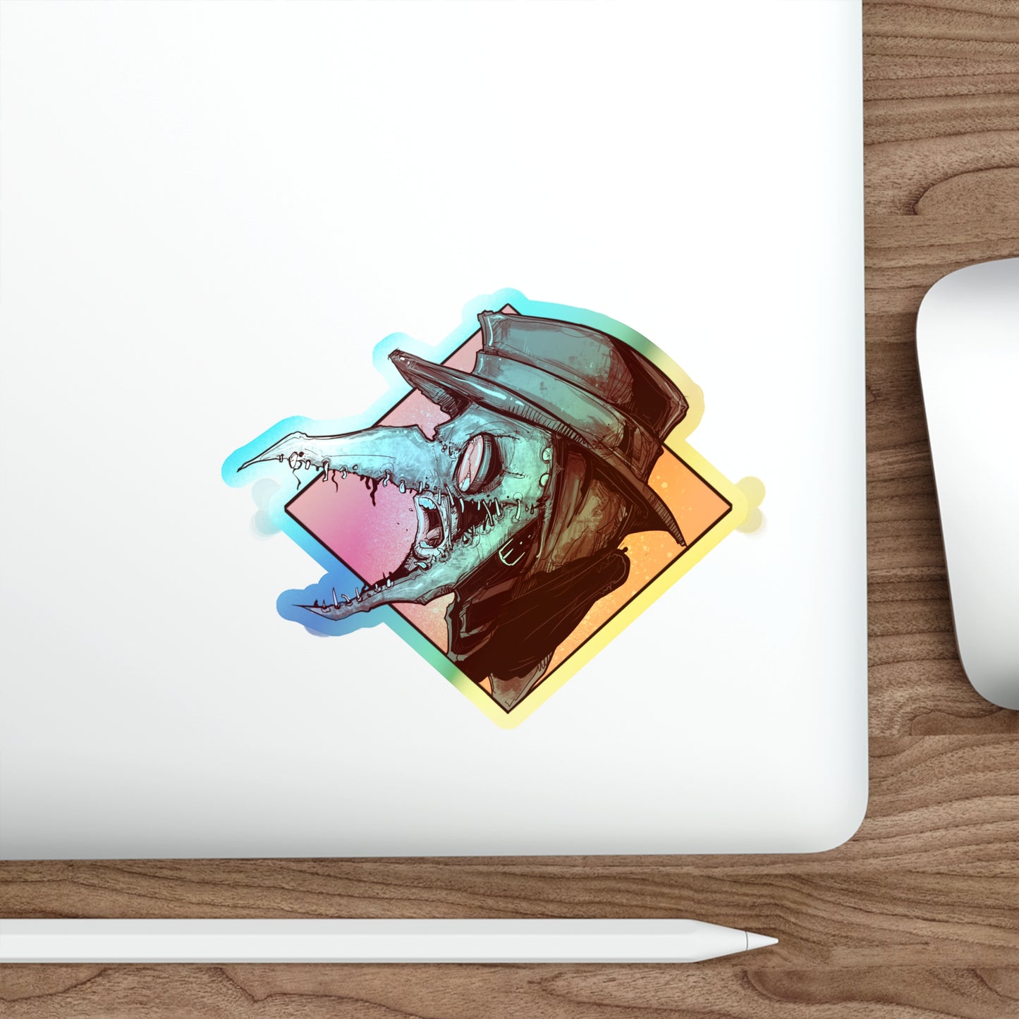 Sick & Tired Holographic Die-cut Stickers