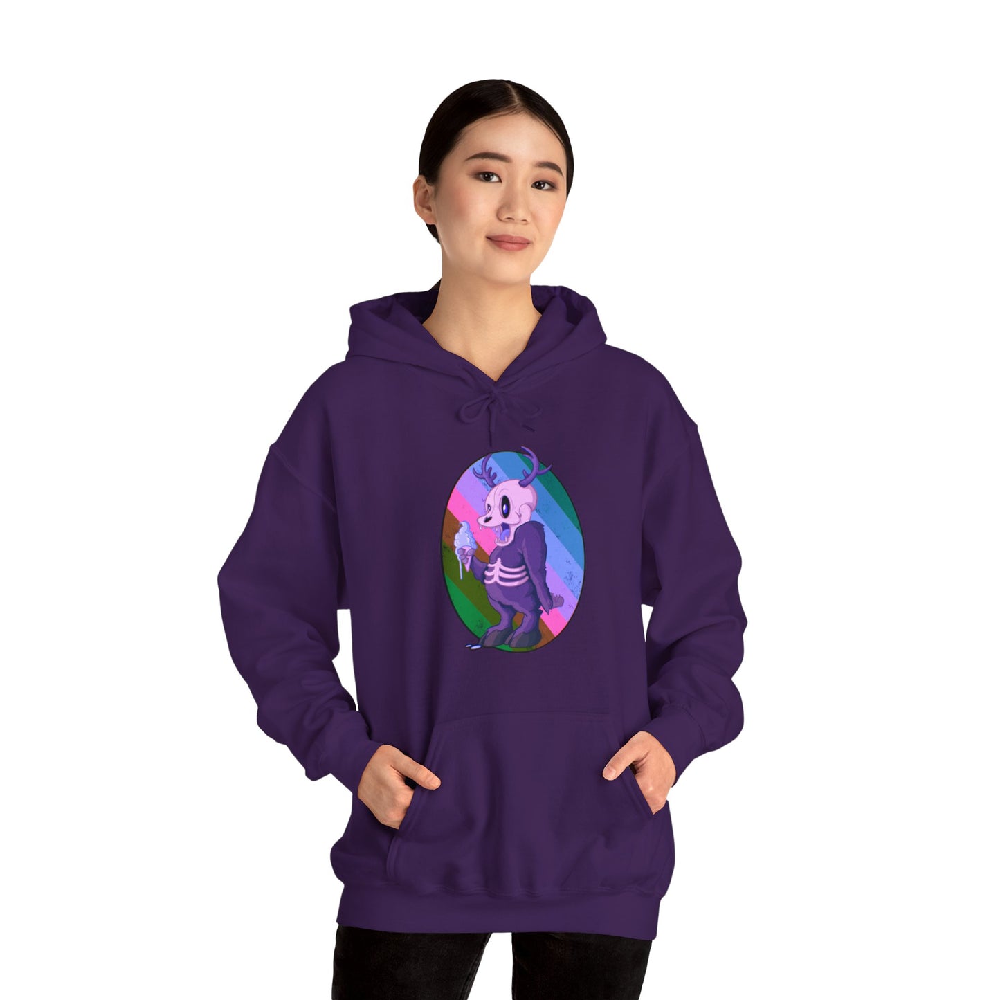 Monster Ice Cream Unisex Heavy Blend Hooded Sweatshirt