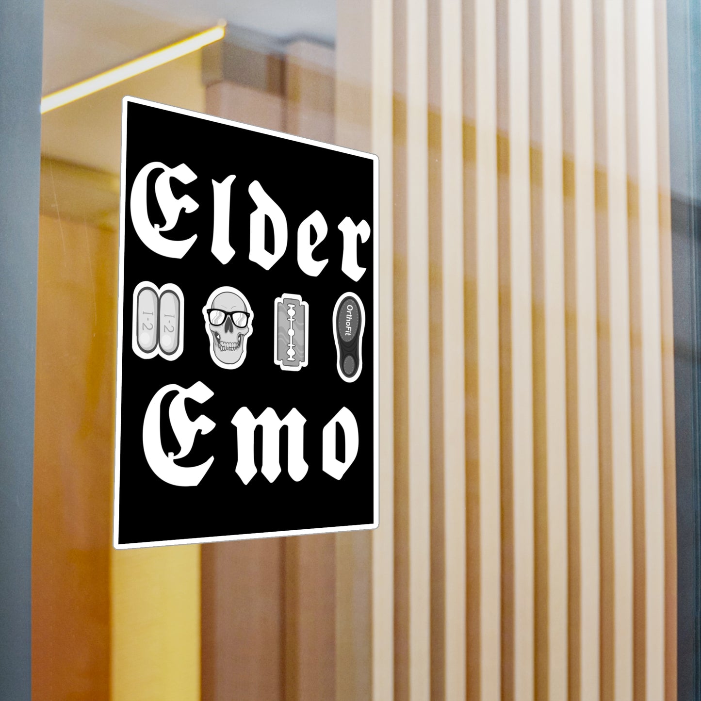Elder Emo Kiss-Cut Vinyl Decal