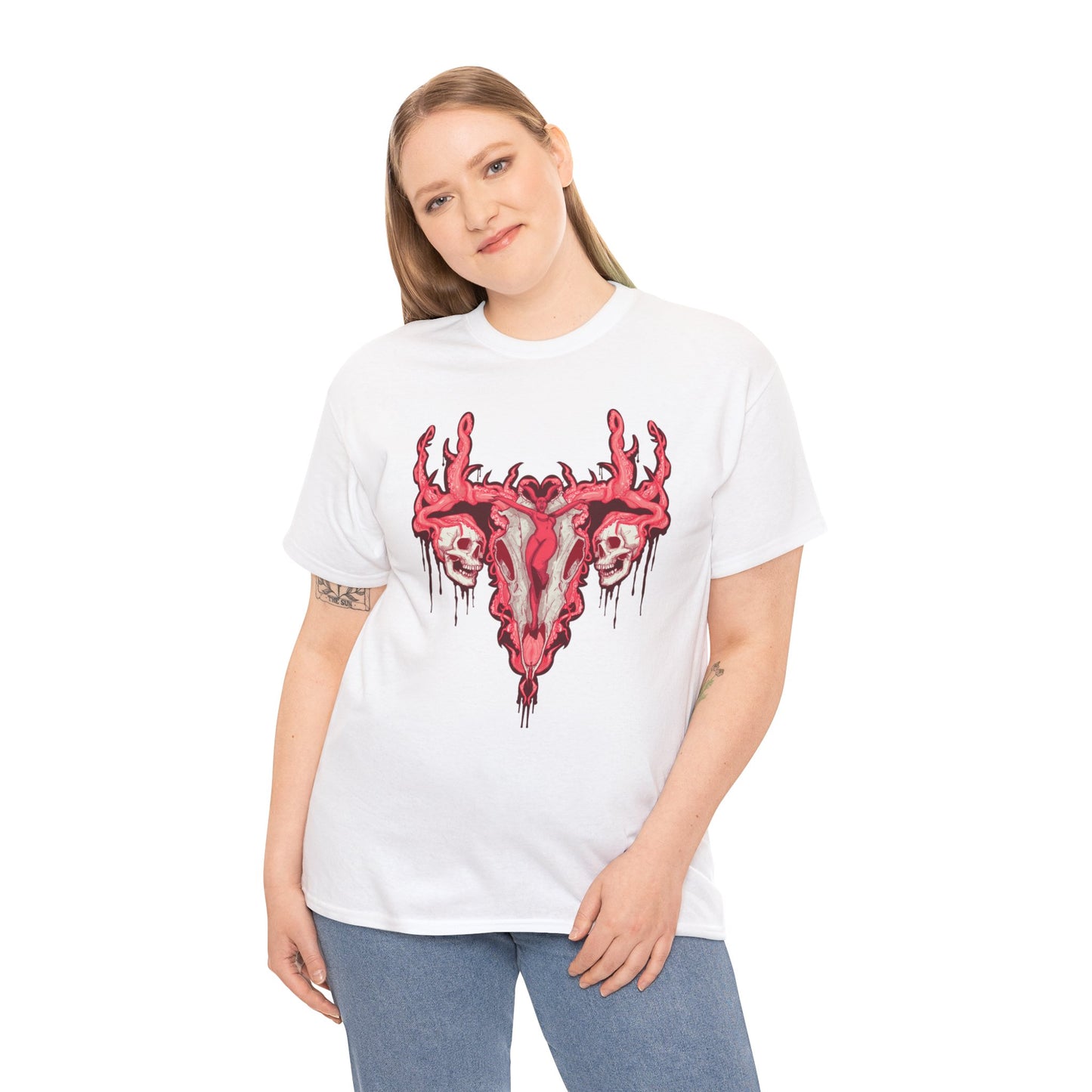 Uterus From Hell Unisex Heavy Cotton Tee
