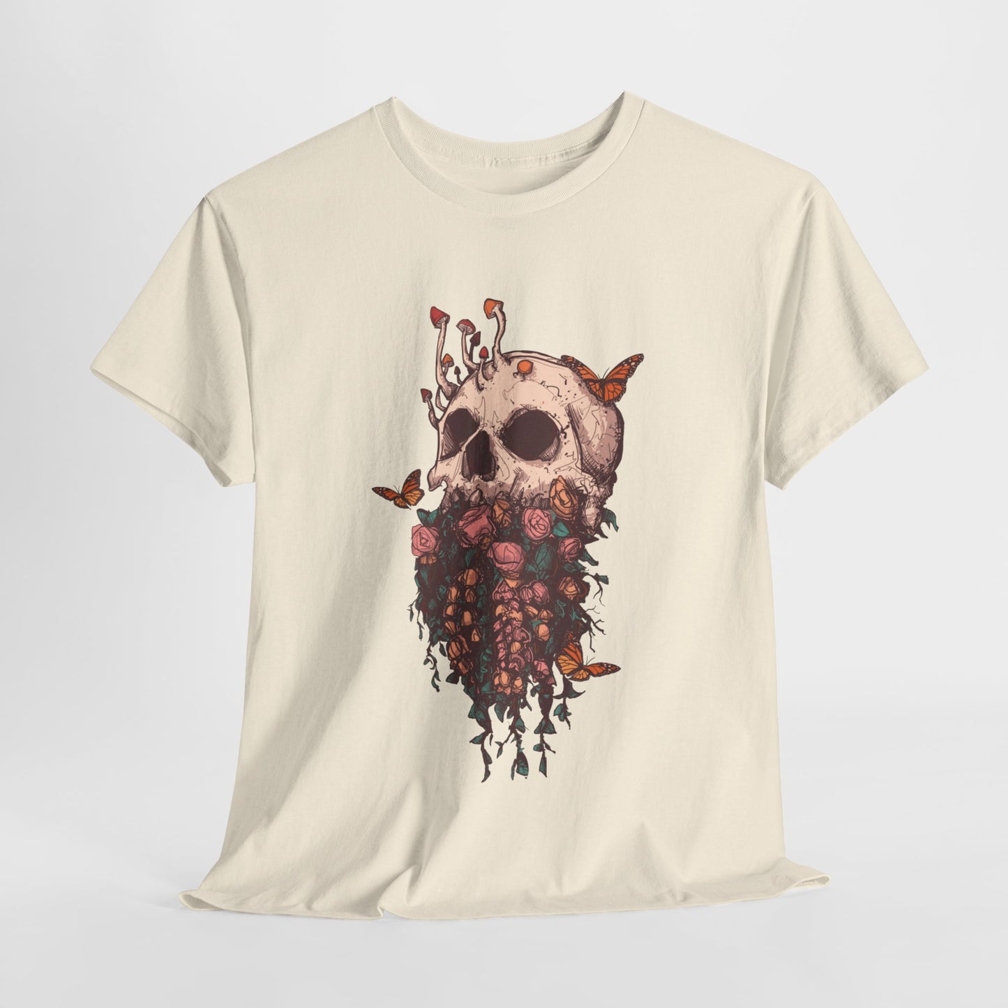 Elemental Skull Nature Unisex Heavy Cotton Tee