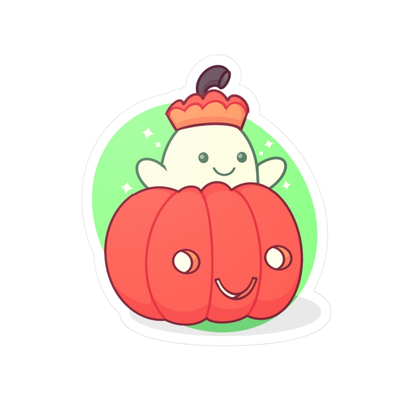 Pumpkin Ghost Kiss-Cut Vinyl Decal