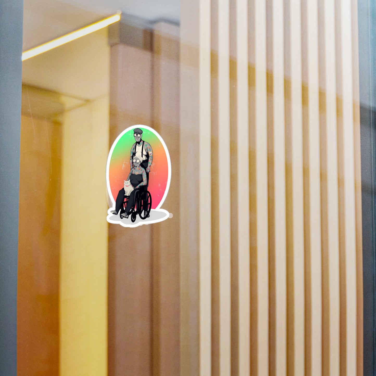 Inked & Elderly Kiss-Cut Vinyl Decal