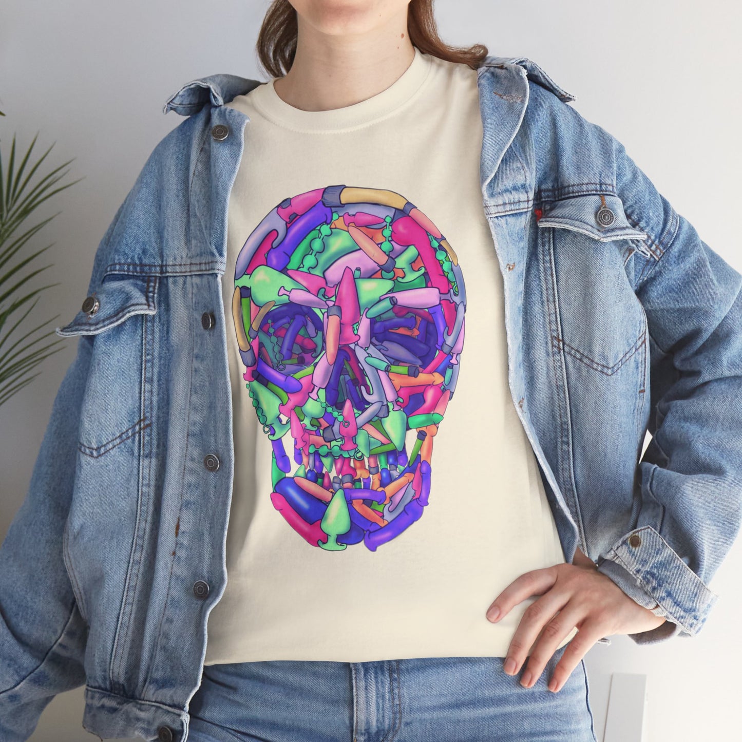 Sex Toy Skull Unisex Heavy Cotton Tee
