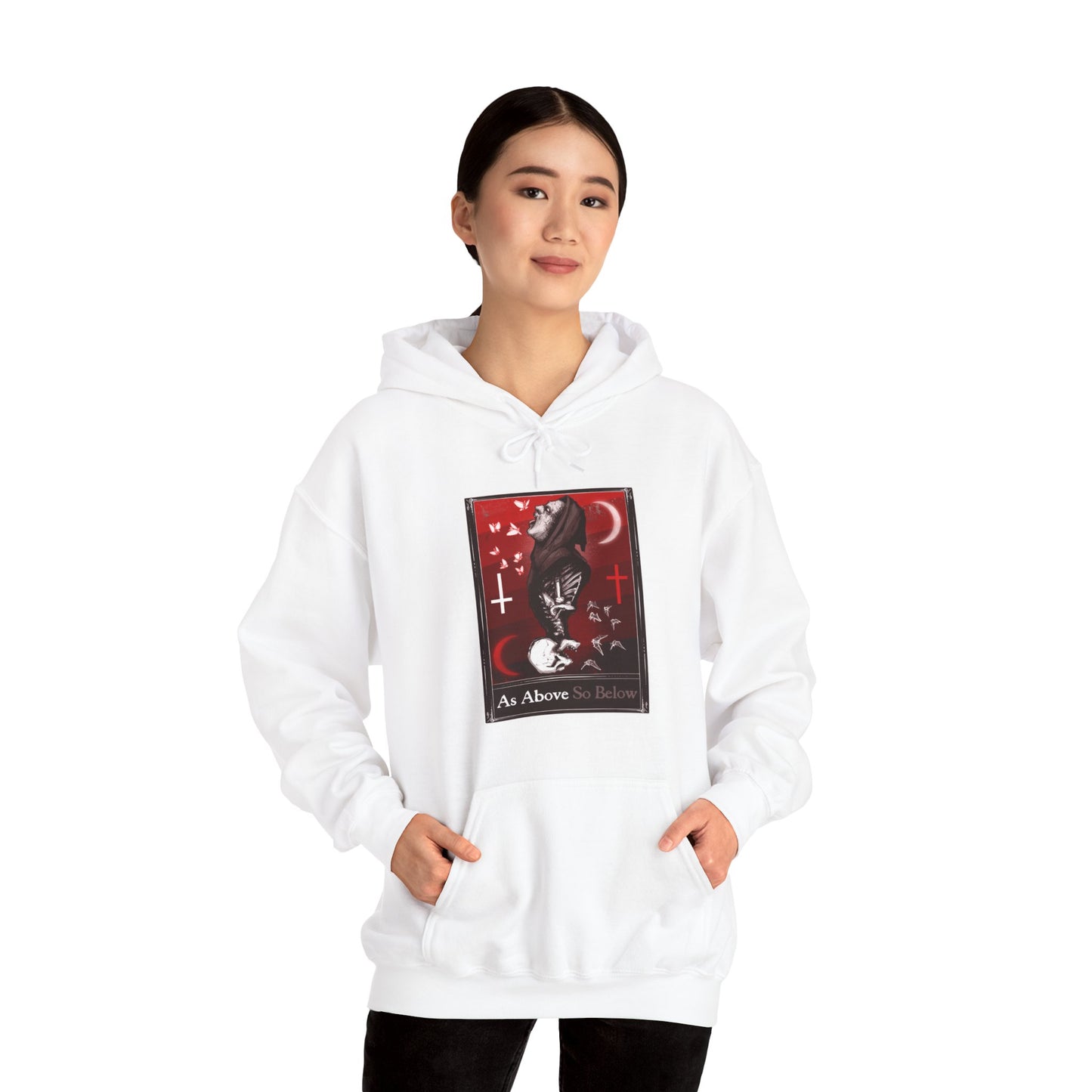 As Above So Below Tarot Unisex Heavy Blend Hooded Sweatshirt
