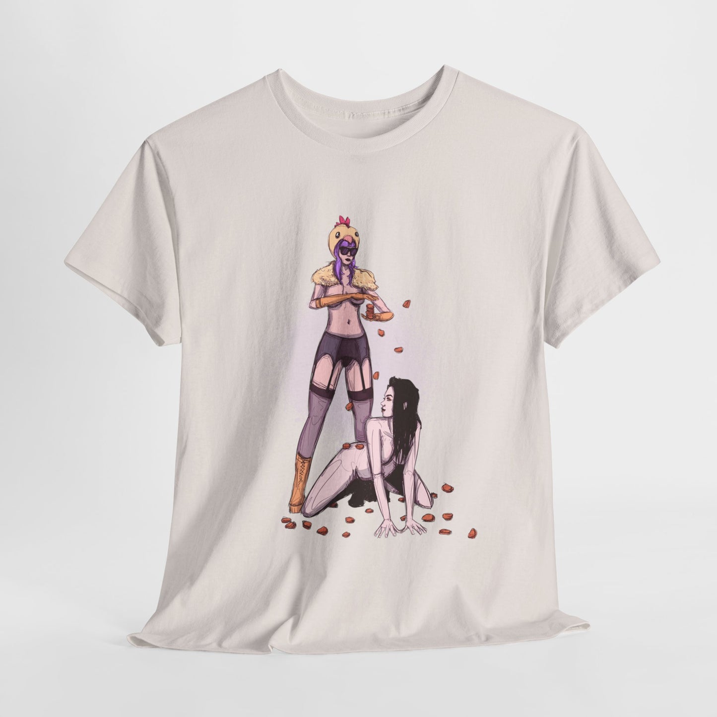 Chicken Nugget Rain Unisex Heavy Cotton Tee