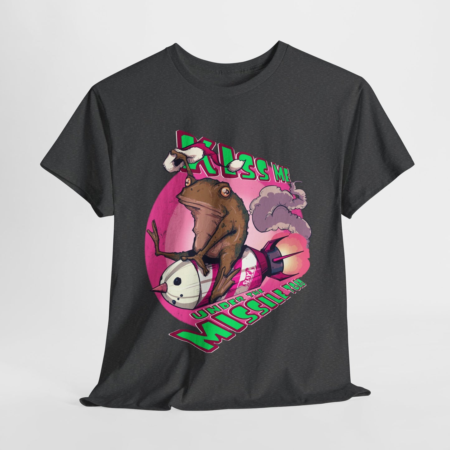 Kiss Me Under The Missile Toad Unisex Heavy Cotton Tee