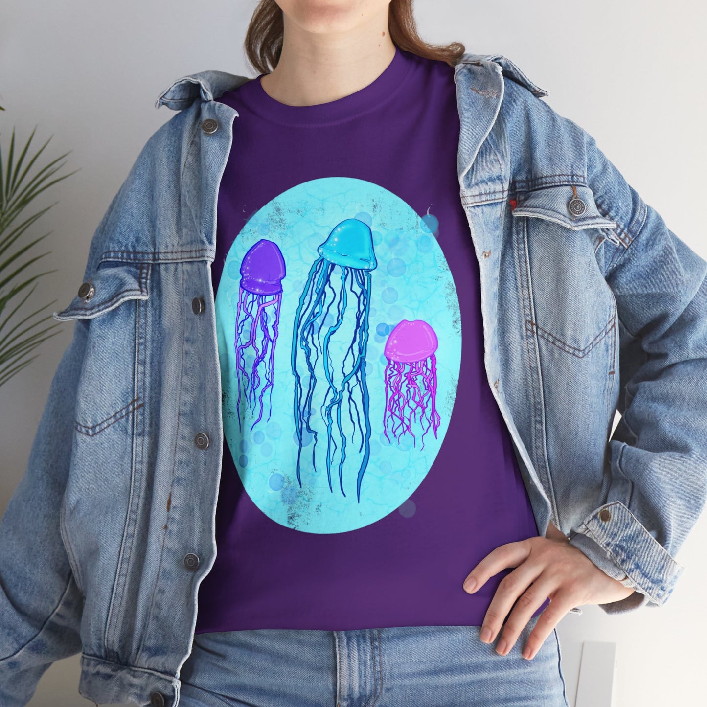 Jellyfish Varieties Unisex Heavy Cotton Tee
