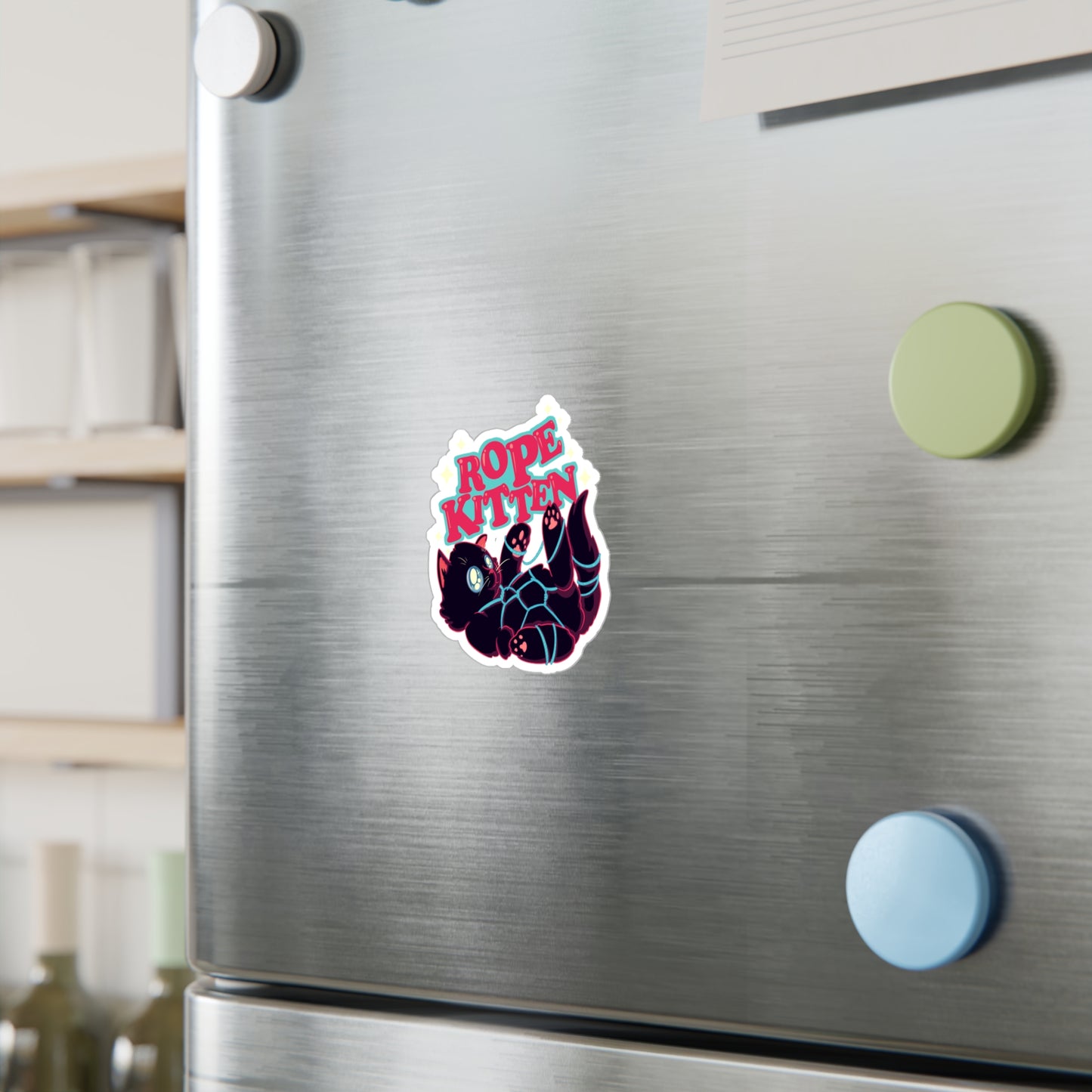 Rope Kitten Kiss-Cut Vinyl Decal