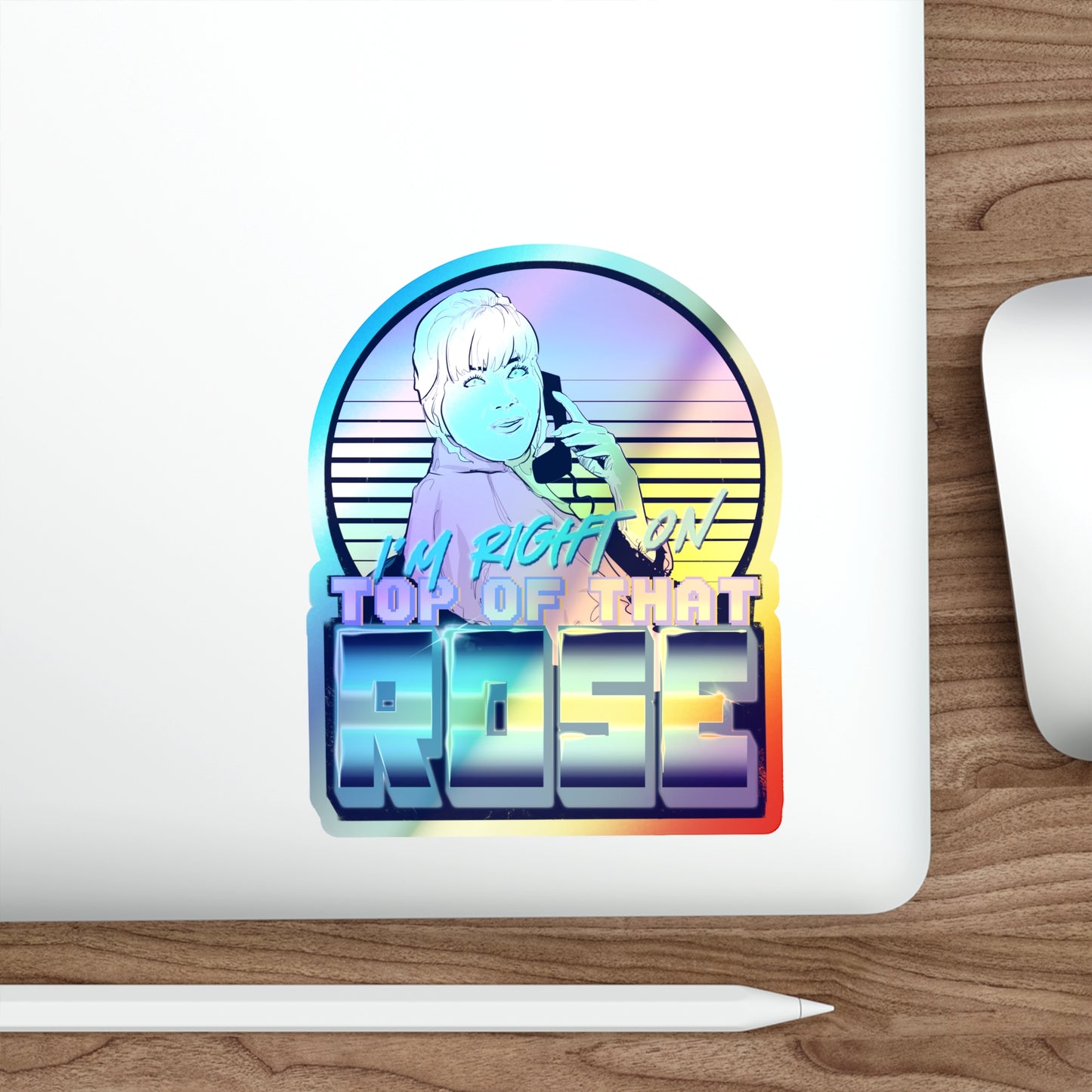 Career Woman Holographic Die-cut Stickers