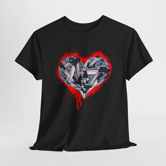Knife Heart Unisex Heavy Cotton Tee