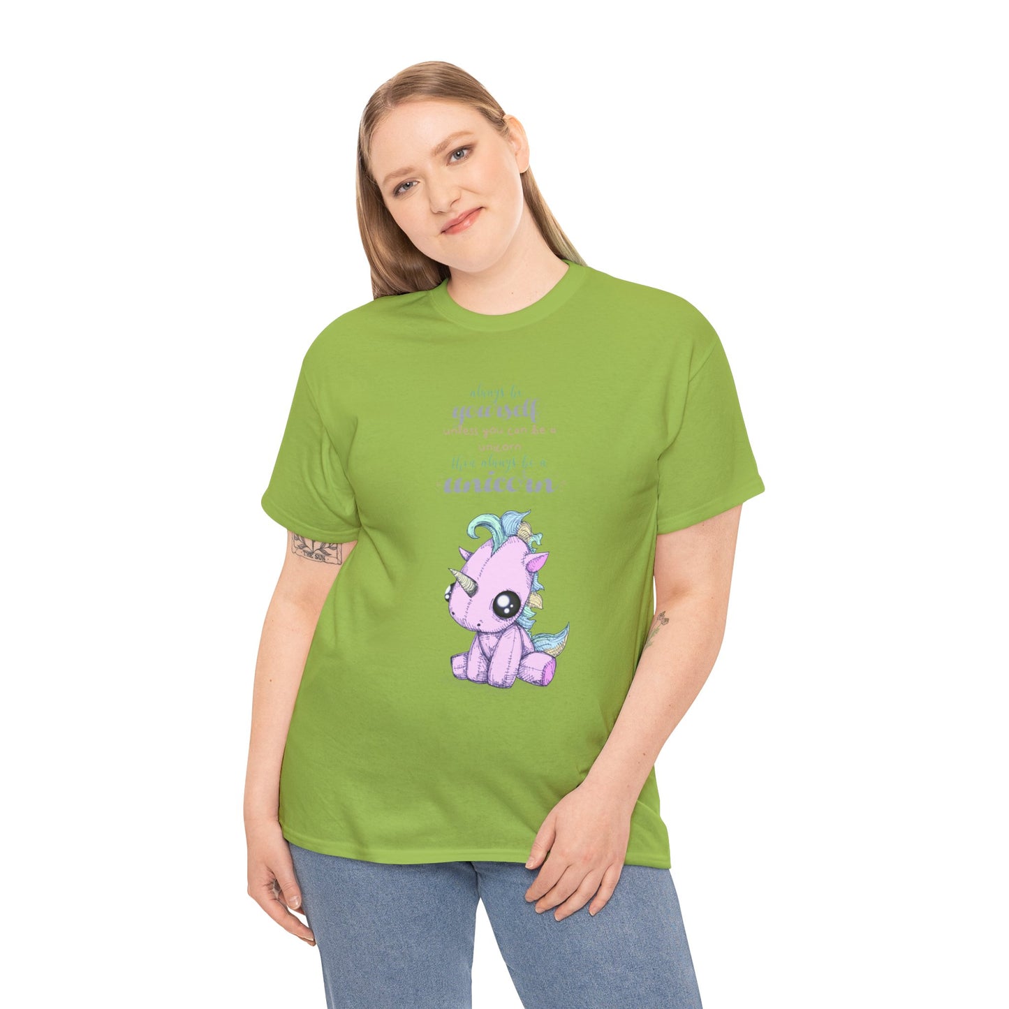 Be Yourself Unicorn Unisex Heavy Cotton Tee