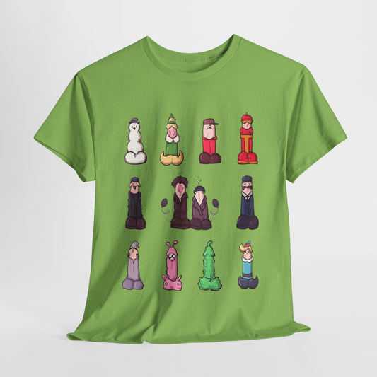 12 Dicks Of Christmas Unisex Heavy Cotton Tee