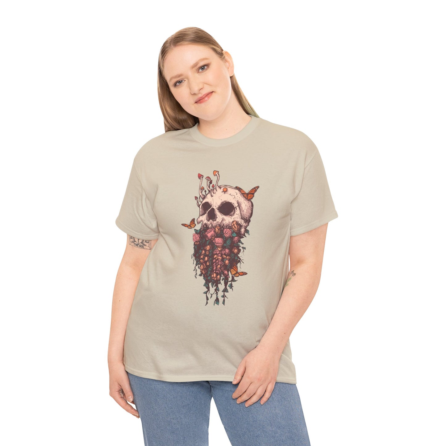 Elemental Skull Nature Unisex Heavy Cotton Tee