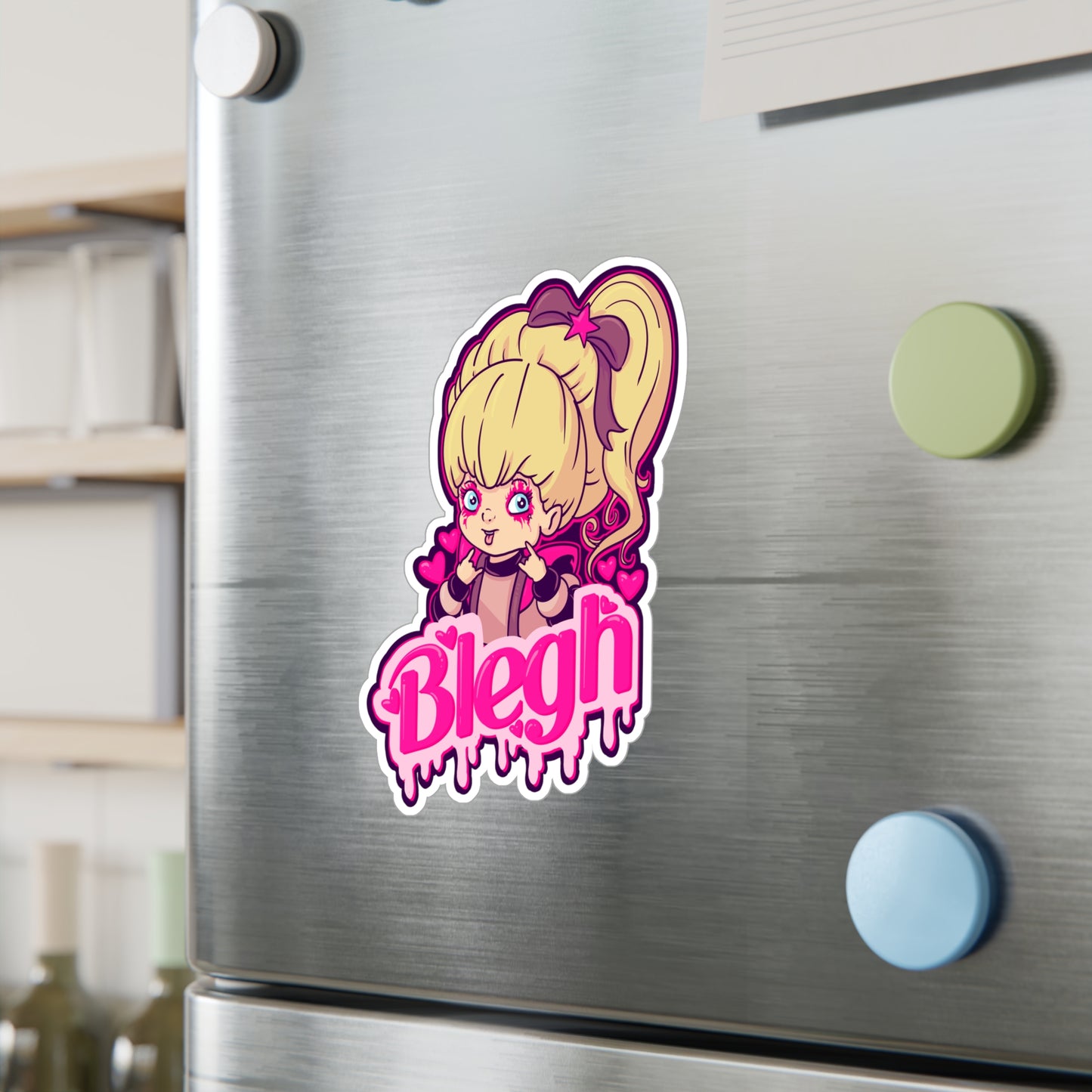 Rainbow Blegh Kiss-Cut Vinyl Decal