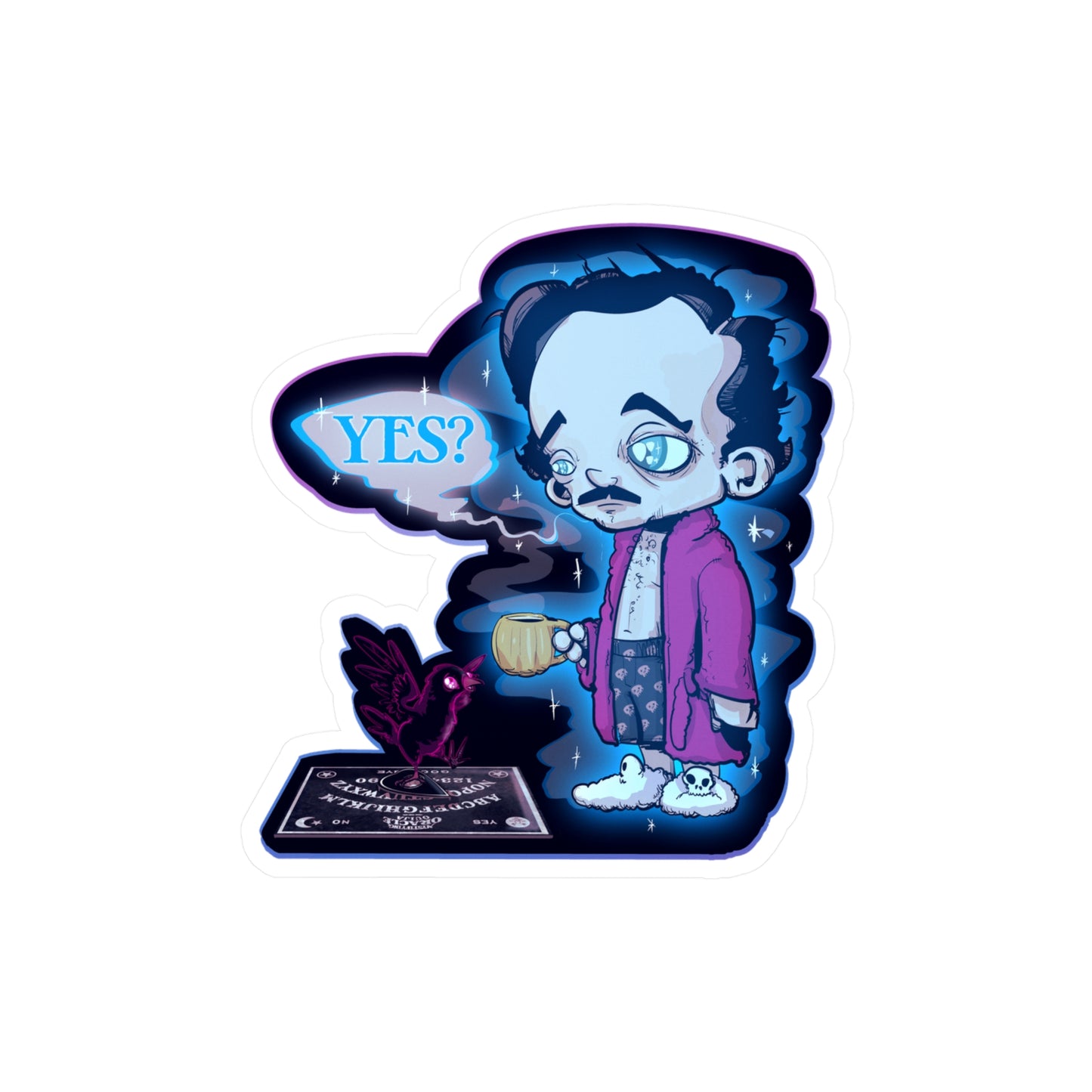 Edgar Allan Ghost Kiss-Cut Vinyl Decal