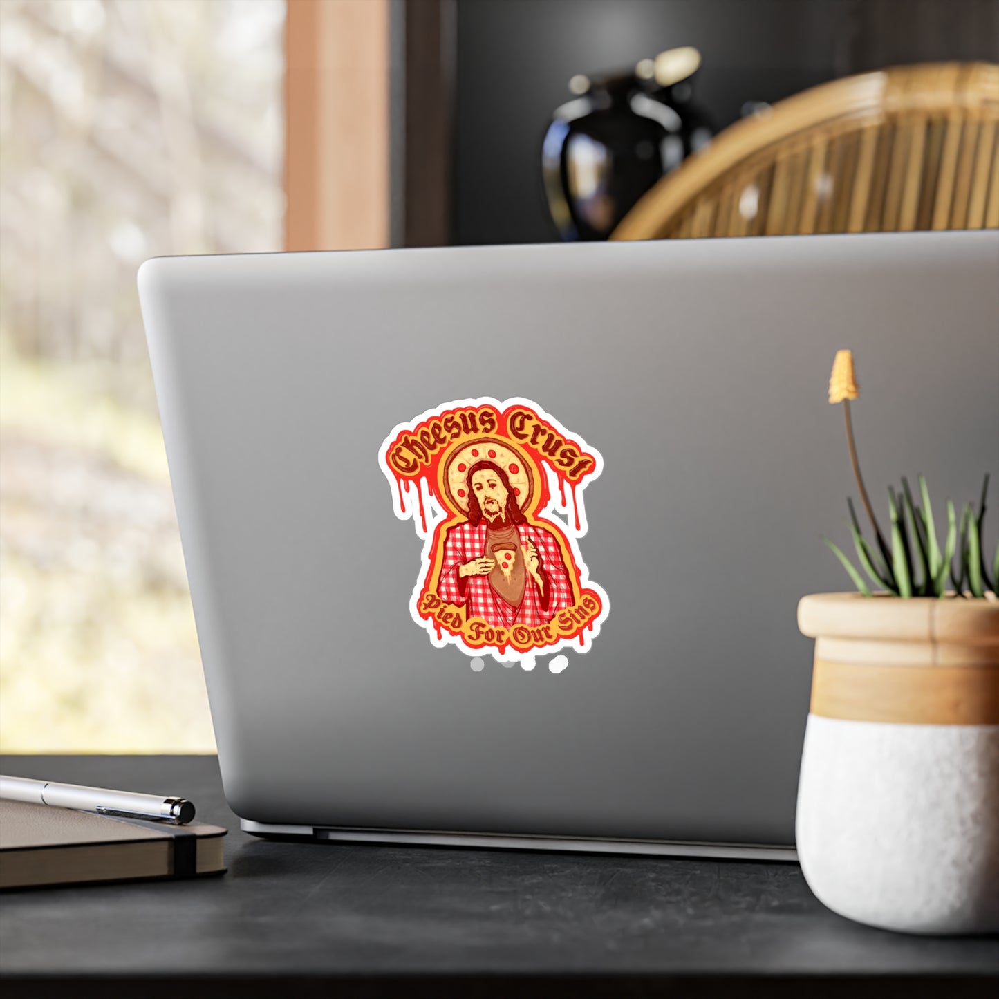 Cheesus Crust Kiss-Cut Vinyl Decal
